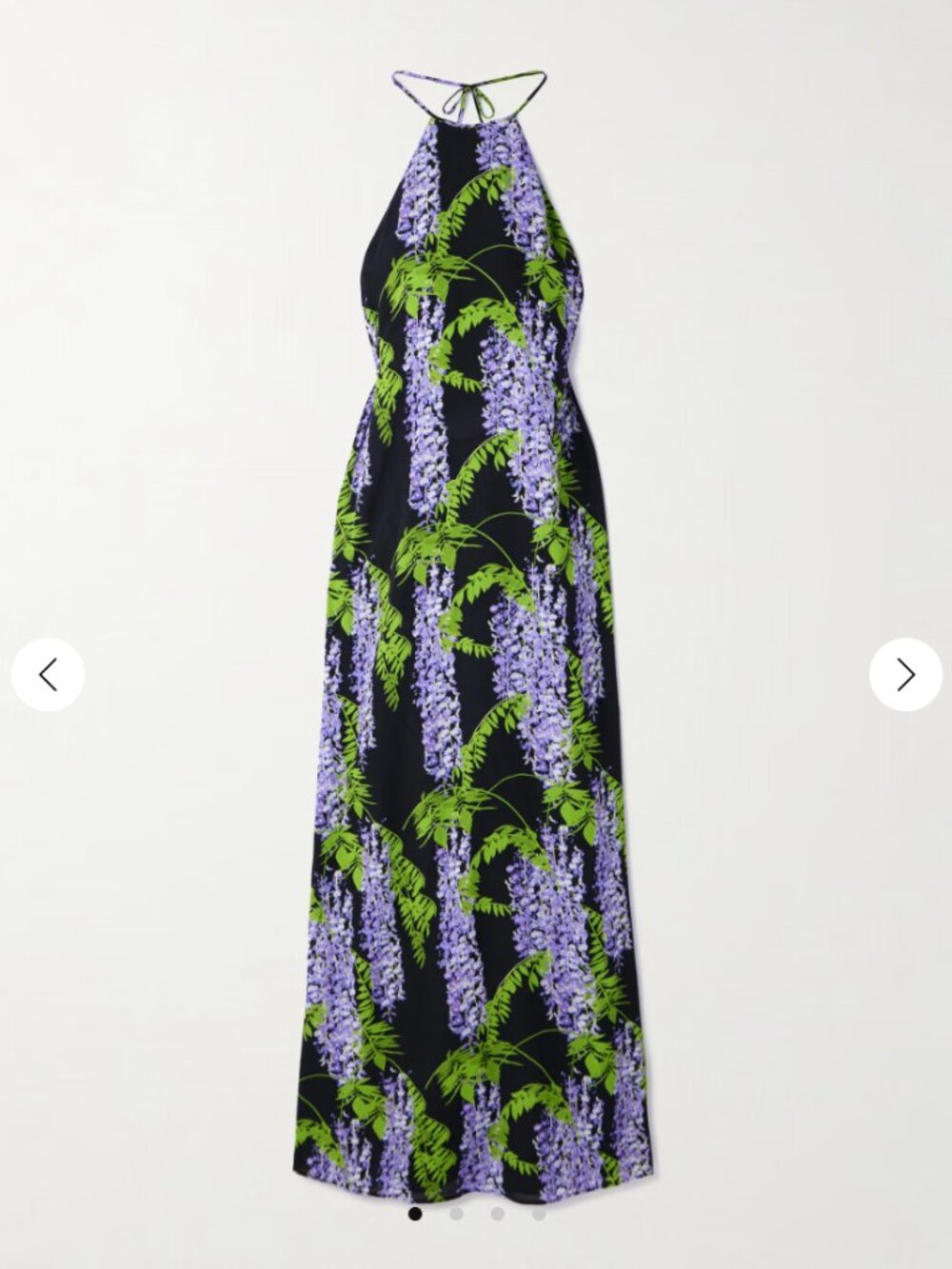 BERNADETTE Frannie floral-print chiffon halterneck maxi dress